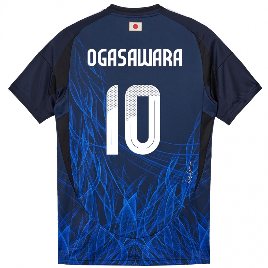 גברים כדורגל יַפָּן Hiro Ogasawara #10 כחול כהה ג'רזי ביתית 24-26