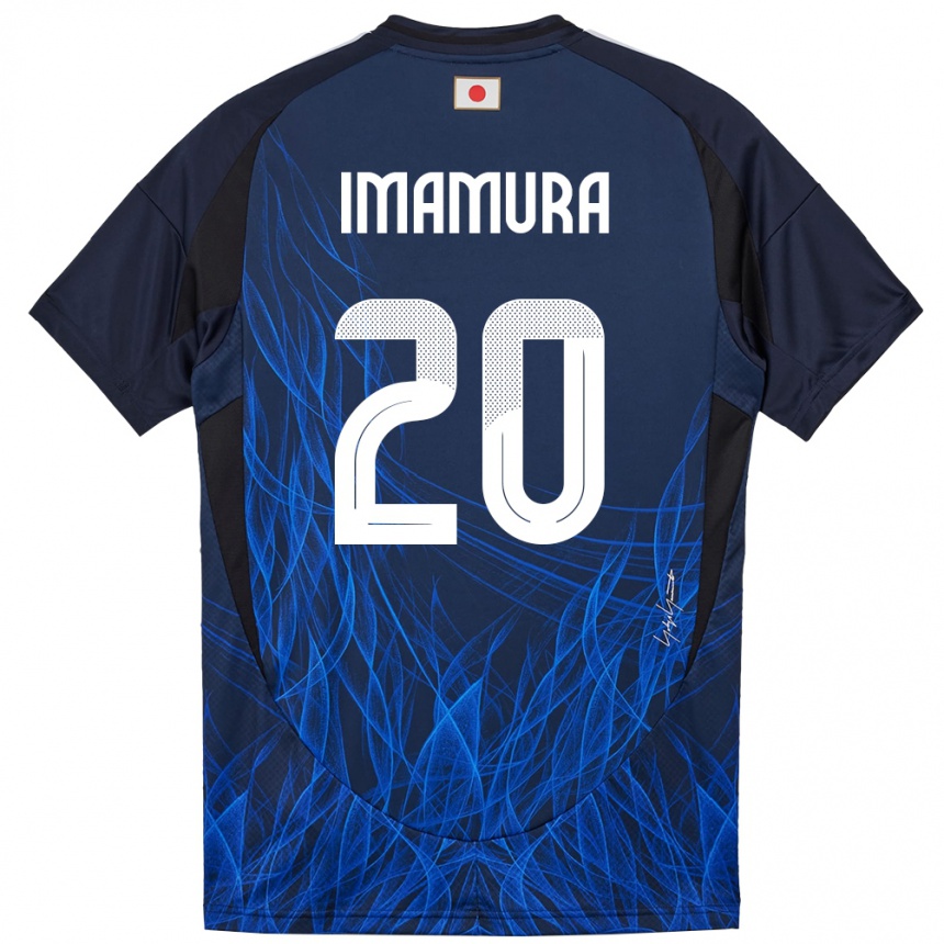גברים כדורגל יַפָּן Ryoya Imamura #20 כחול כהה ג'רזי ביתית 24-26