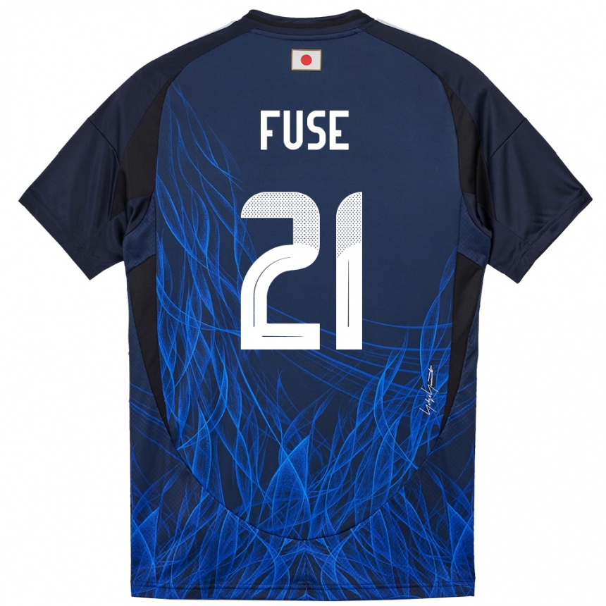 גברים כדורגל יַפָּן Katsuma Fuse #21 כחול כהה ג'רזי ביתית 24-26