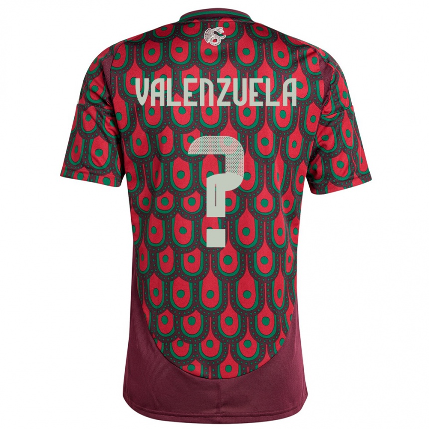 גברים כדורגל מקסיקו Francisco Valenzuela #0 חוּם עֲרמוֹנִי ג'רזי ביתית 24-26