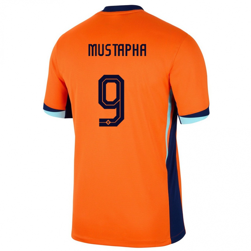 גברים כדורגל הולנד Jesaja Mustapha #9 תפוז ג'רזי ביתית 24-26