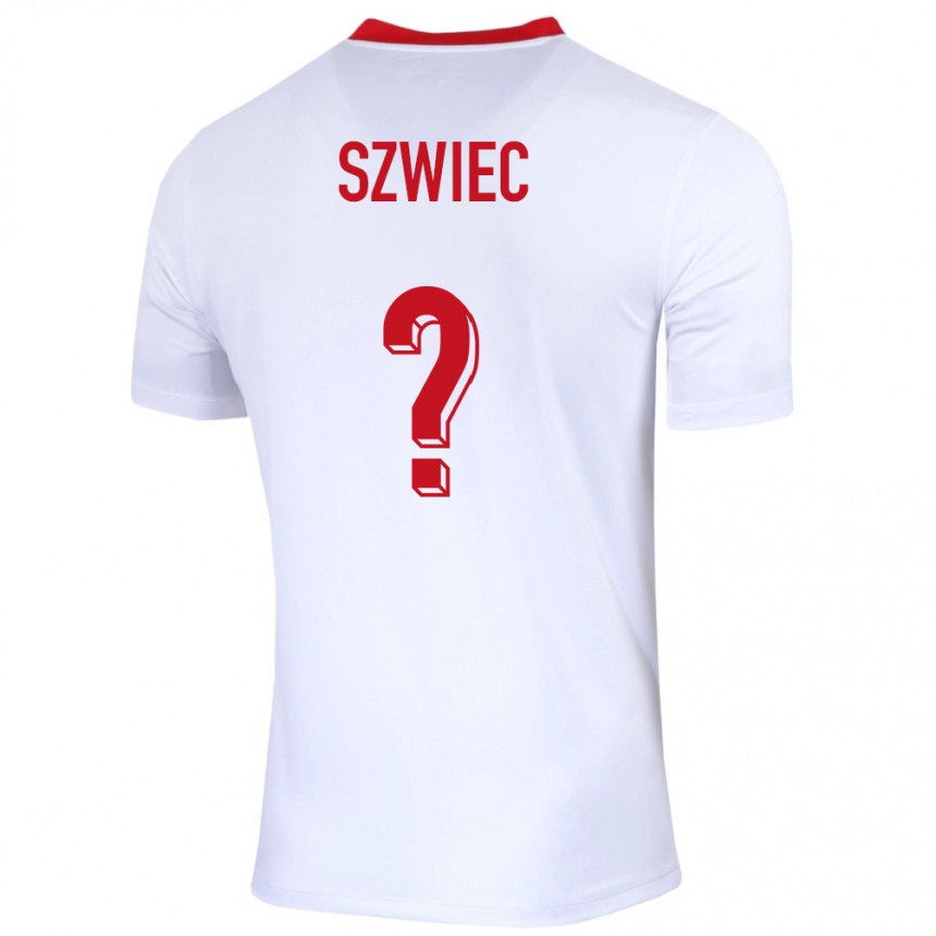 גברים כדורגל פולין Dawid Szwiec #0 לבן ג'רזי ביתית 24-26