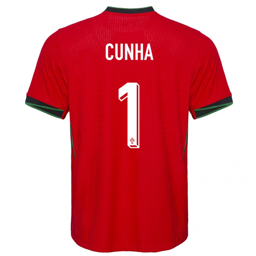 גברים כדורגל פורטוגל Romário Cunha #1 אָדוֹם ג'רזי ביתית 24-26