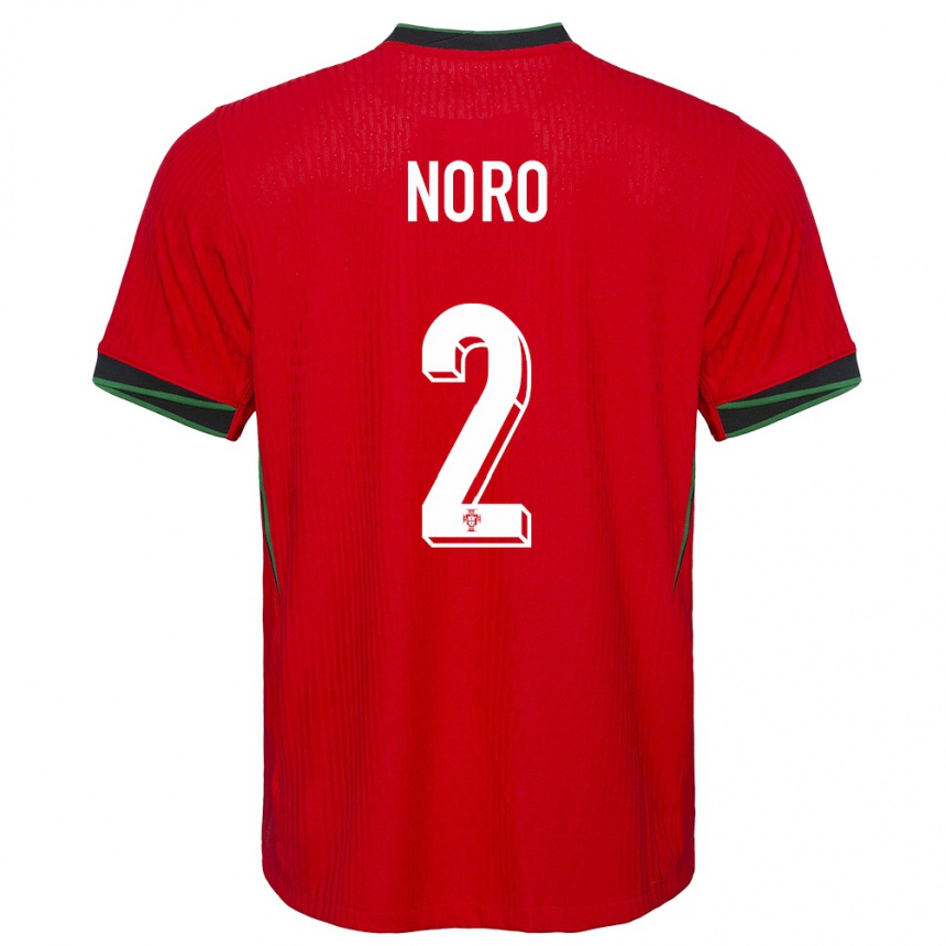 גברים כדורגל פורטוגל Jonatás Noro #2 אָדוֹם ג'רזי ביתית 24-26