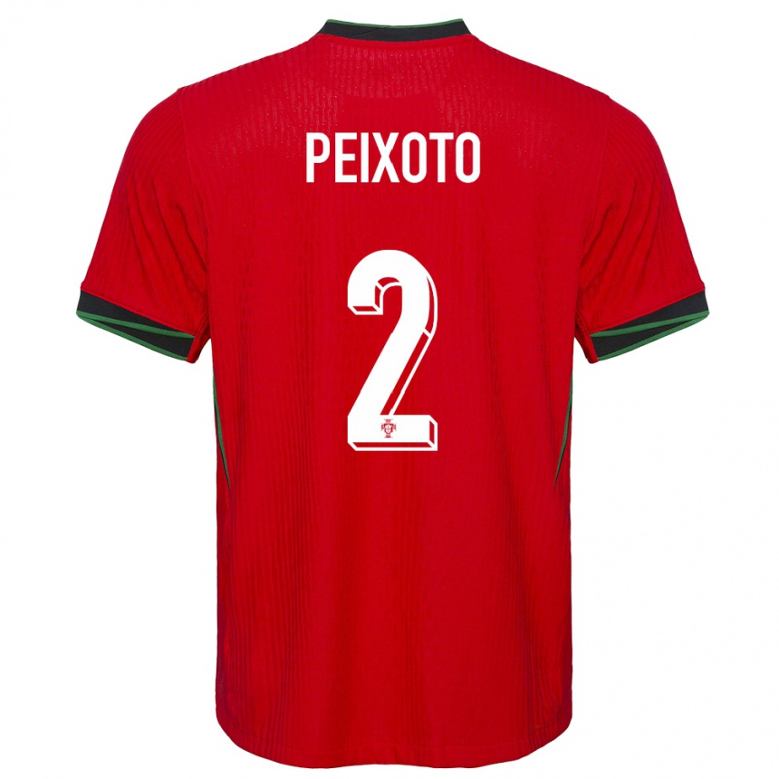 גברים כדורגל פורטוגל Guilherme Peixoto #2 אָדוֹם ג'רזי ביתית 24-26