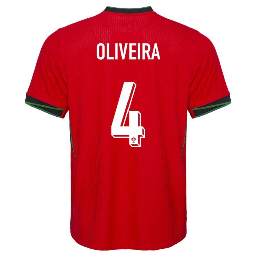 גברים כדורגל פורטוגל Gonçalo Oliveira #4 אָדוֹם ג'רזי ביתית 24-26
