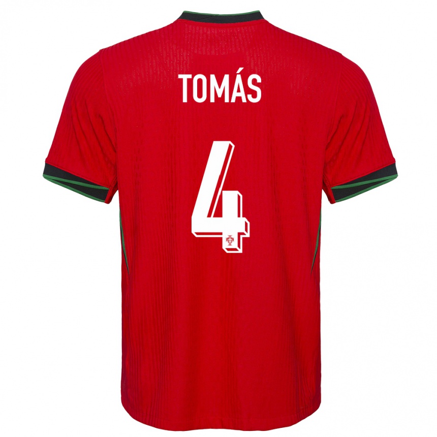 גברים כדורגל פורטוגל Tomás Ferreira #4 אָדוֹם ג'רזי ביתית 24-26