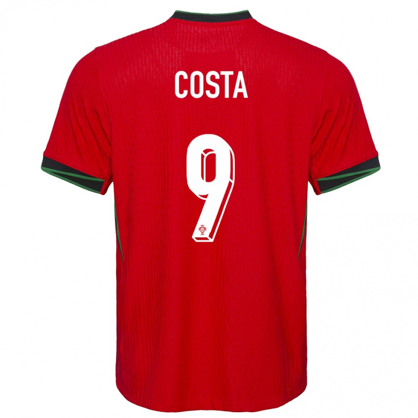 גברים כדורגל פורטוגל Manuel Costa #9 אָדוֹם ג'רזי ביתית 24-26