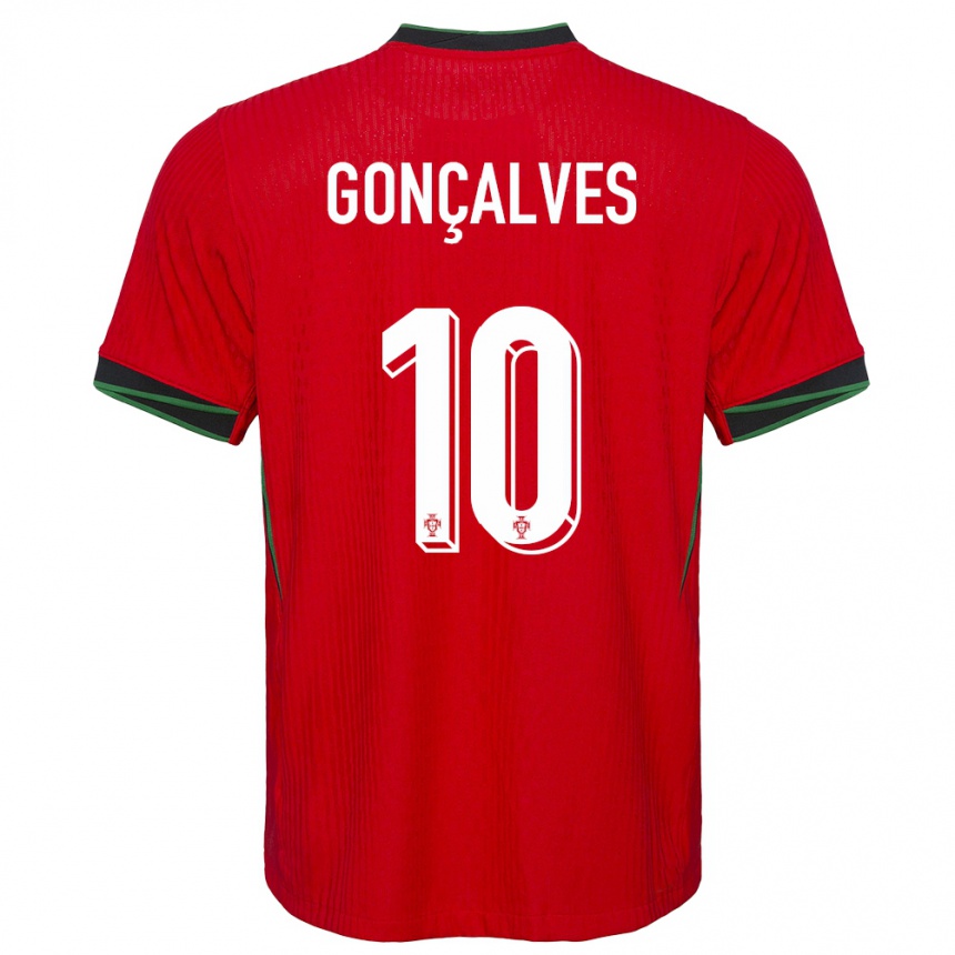גברים כדורגל פורטוגל Flávio Gonçalves #10 אָדוֹם ג'רזי ביתית 24-26