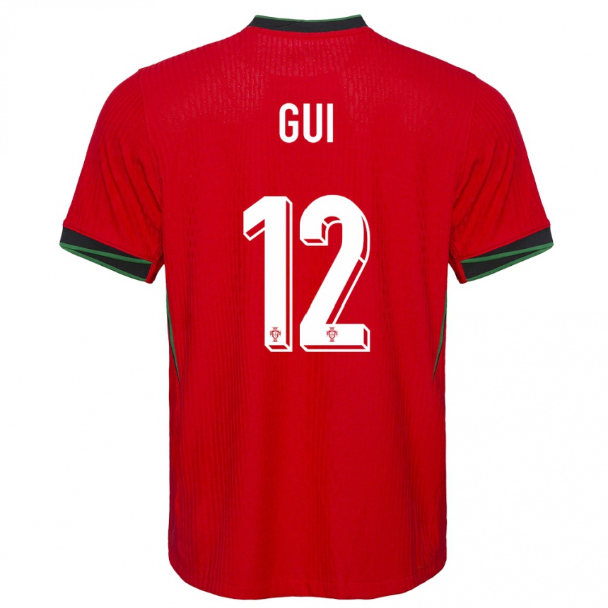 גברים כדורגל פורטוגל Gui #12 אָדוֹם ג'רזי ביתית 24-26