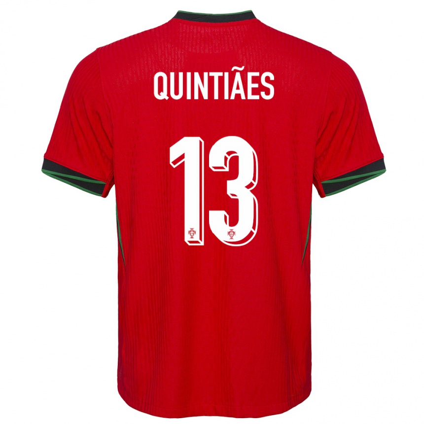 גברים כדורגל פורטוגל Rodrigo Quintiães #13 אָדוֹם ג'רזי ביתית 24-26