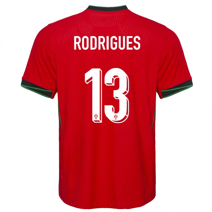 גברים כדורגל פורטוגל Paulo Rodrigues #13 אָדוֹם ג'רזי ביתית 24-26