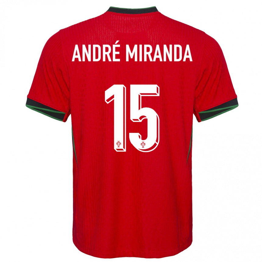 גברים כדורגל פורטוגל André Miranda #15 אָדוֹם ג'רזי ביתית 24-26