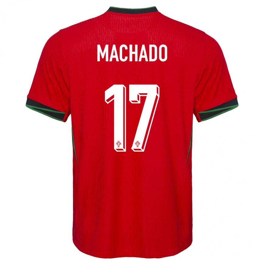 גברים כדורגל פורטוגל André Machado #17 אָדוֹם ג'רזי ביתית 24-26