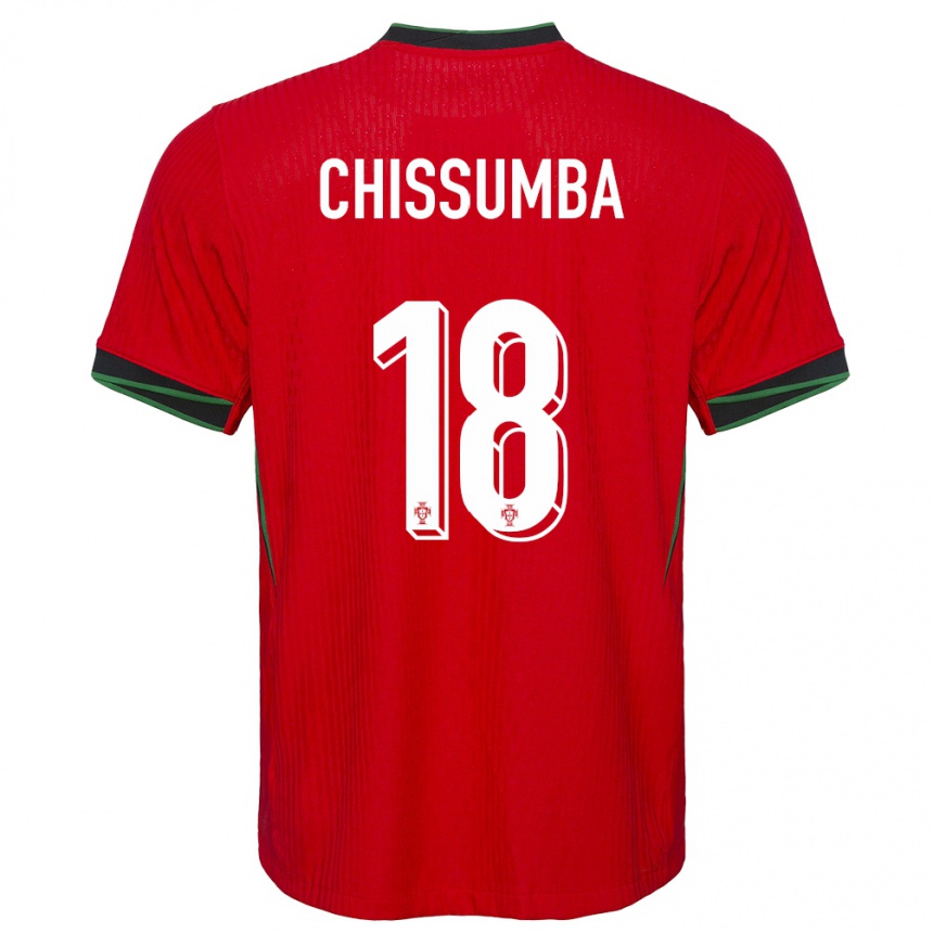 גברים כדורגל פורטוגל Chissumba #18 אָדוֹם ג'רזי ביתית 24-26