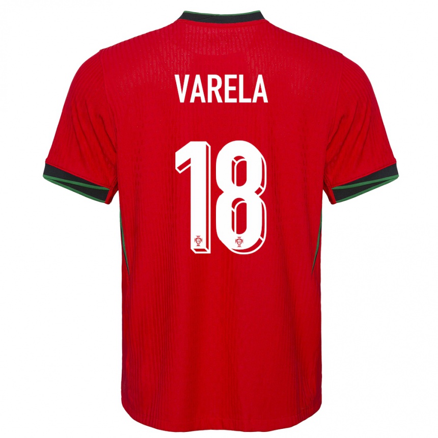 גברים כדורגל פורטוגל Keyan Varela #18 אָדוֹם ג'רזי ביתית 24-26
