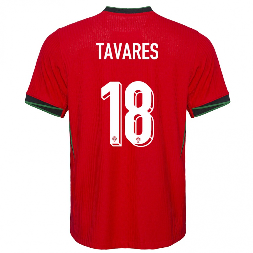 גברים כדורגל פורטוגל Leonardo Tavares #18 אָדוֹם ג'רזי ביתית 24-26