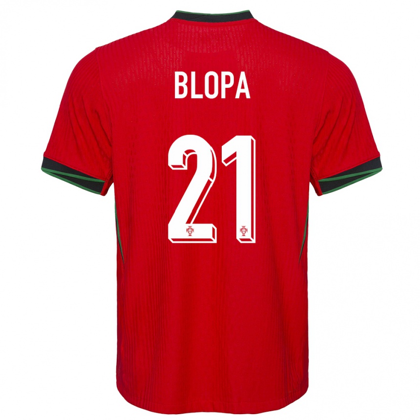 גברים כדורגל פורטוגל Salvador Blopa #21 אָדוֹם ג'רזי ביתית 24-26