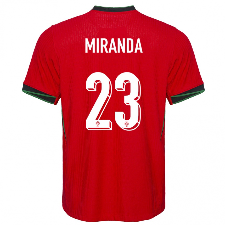 גברים כדורגל פורטוגל João Miranda #23 אָדוֹם ג'רזי ביתית 24-26