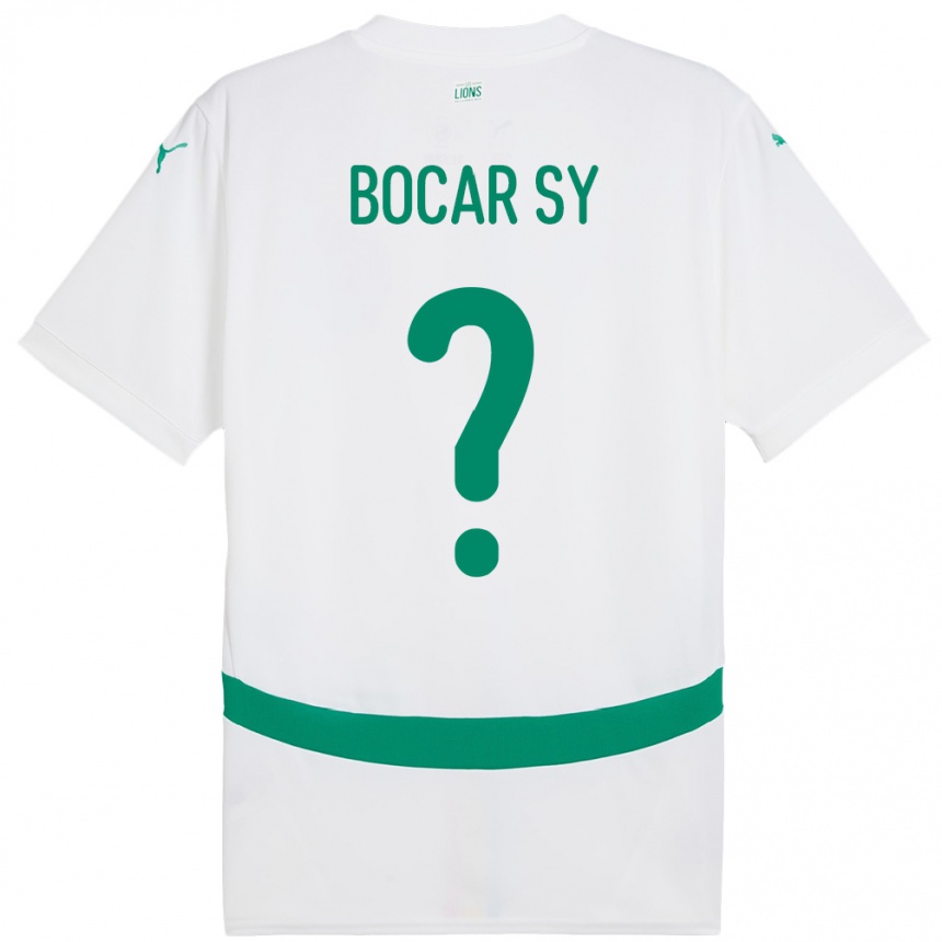 גברים כדורגל סנגל Illa Bocar Sy #0 לָבָן ג'רזי ביתית 24-26