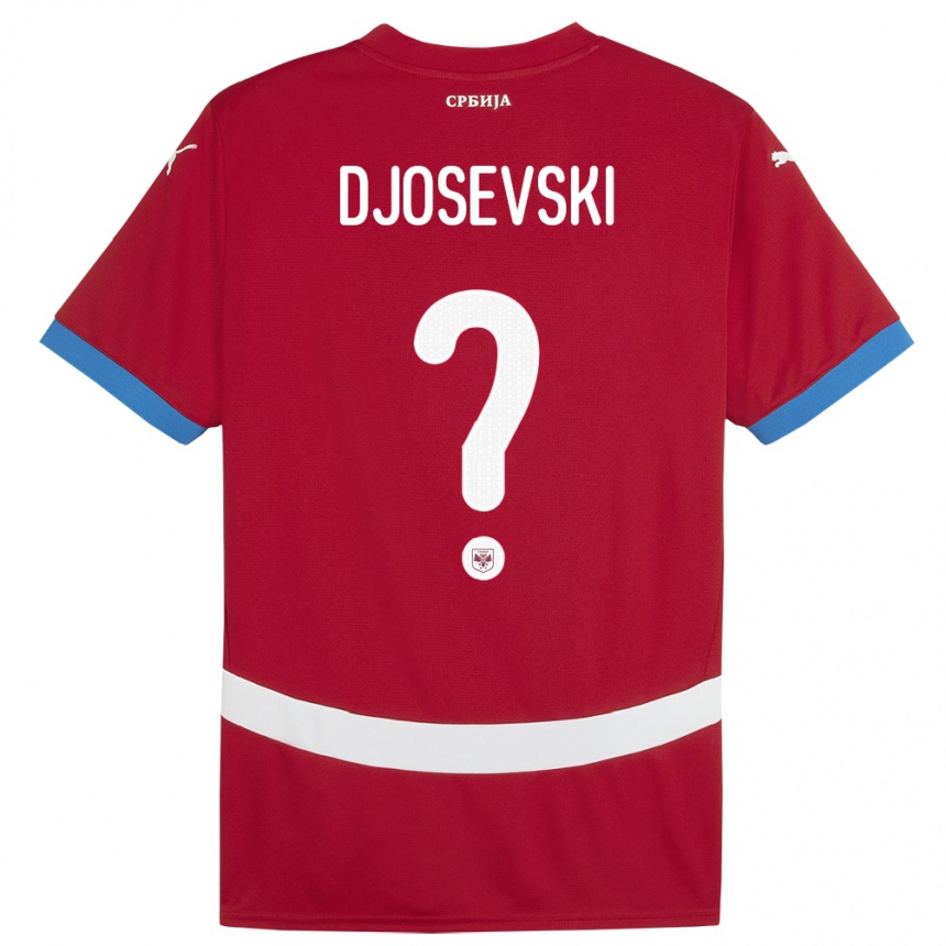 גברים כדורגל סרביה Stefan Djosevski #0 אָדוֹם ג'רזי ביתית 24-26