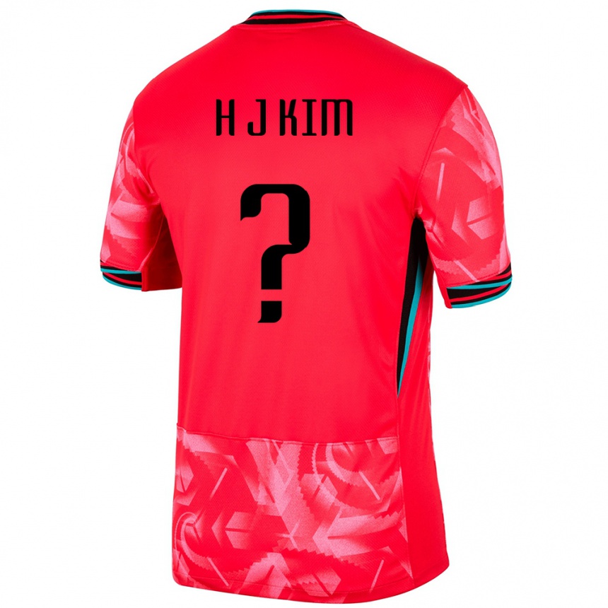 גברים כדורגל דרום קוריאה Ji-Hyuk Kim #0 אָדוֹם ג'רזי ביתית 24-26