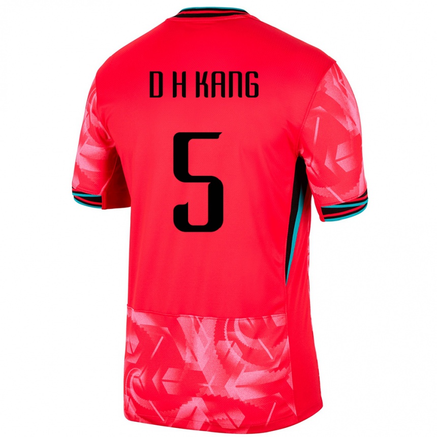 גברים כדורגל דרום קוריאה Dong-Hwi Kang #5 אָדוֹם ג'רזי ביתית 24-26