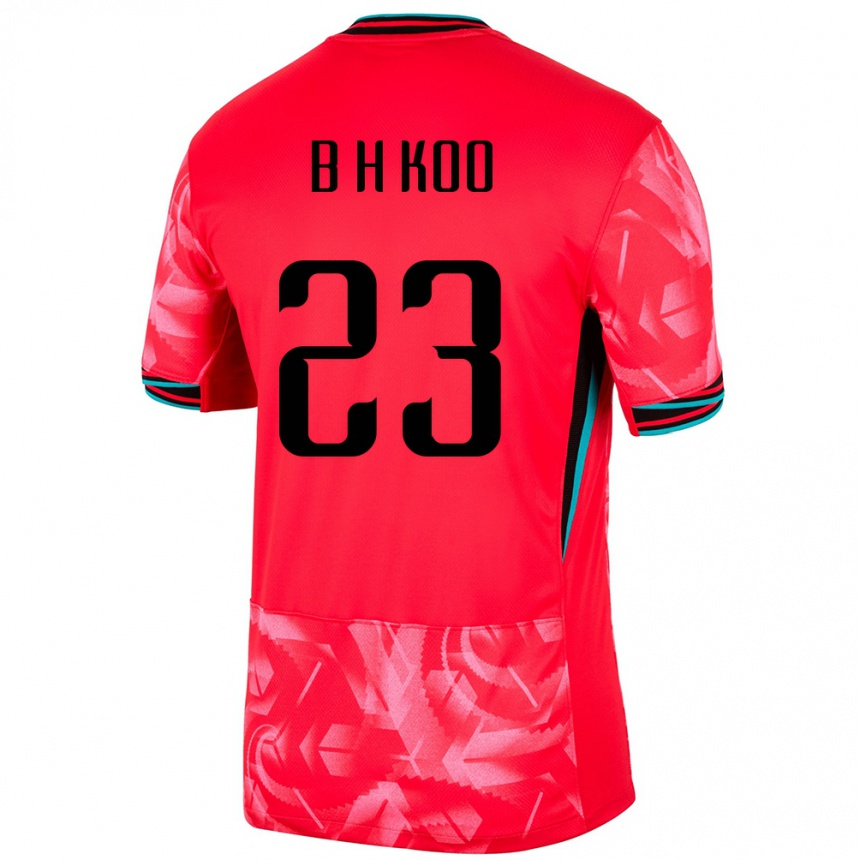 גברים כדורגל דרום קוריאה Hyeon-Bin Koo #23 אָדוֹם ג'רזי ביתית 24-26