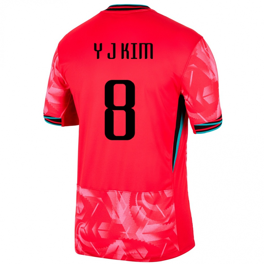 גברים כדורגל דרום קוריאה Kim Y כיתה של האו"ם #8 אָדוֹם ג'רזי ביתית 24-26