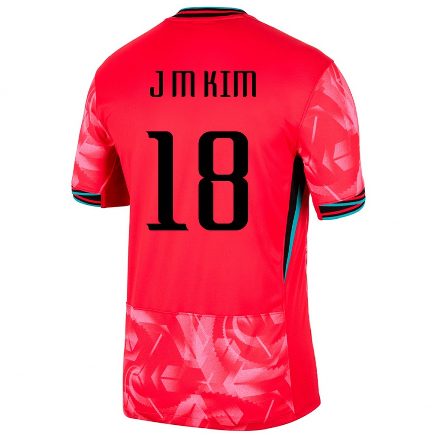גברים כדורגל דרום קוריאה קים יונג מי #18 אָדוֹם ג'רזי ביתית 24-26