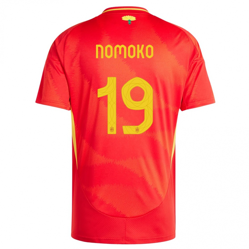גברים כדורגל ספרד Sama Nomoko #19 אָדוֹם ג'רזי ביתית 24-26