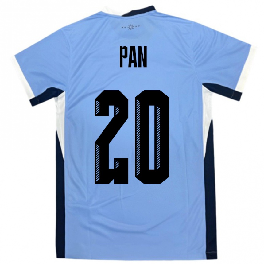גברים כדורגל אורוגוואי Gonzalo Pan #20 לבן שחור ג'רזי ביתית 24-26