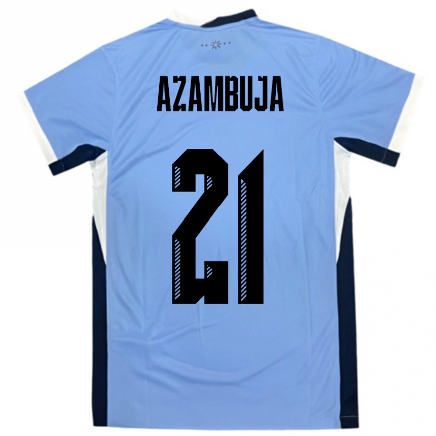 גברים כדורגל אורוגוואי Nicolas Azambuja #21 לבן שחור ג'רזי ביתית 24-26