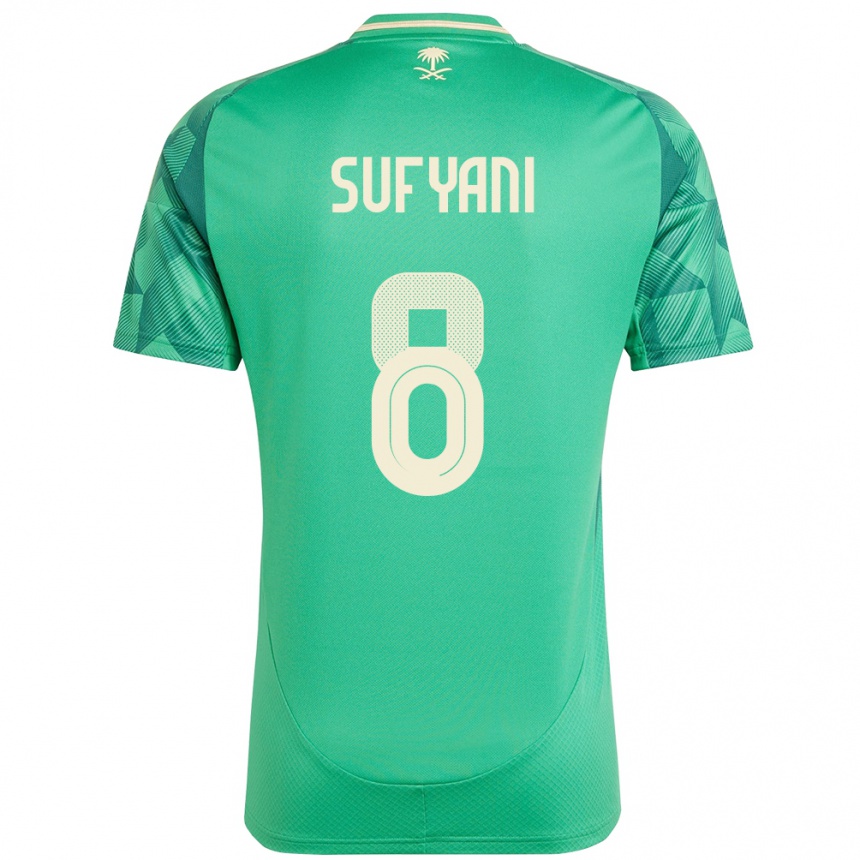 גברים כדורגל ערב הסעודית Abdulrahman Sufyani #8 יָרוֹק ג'רזי ביתית 24-26