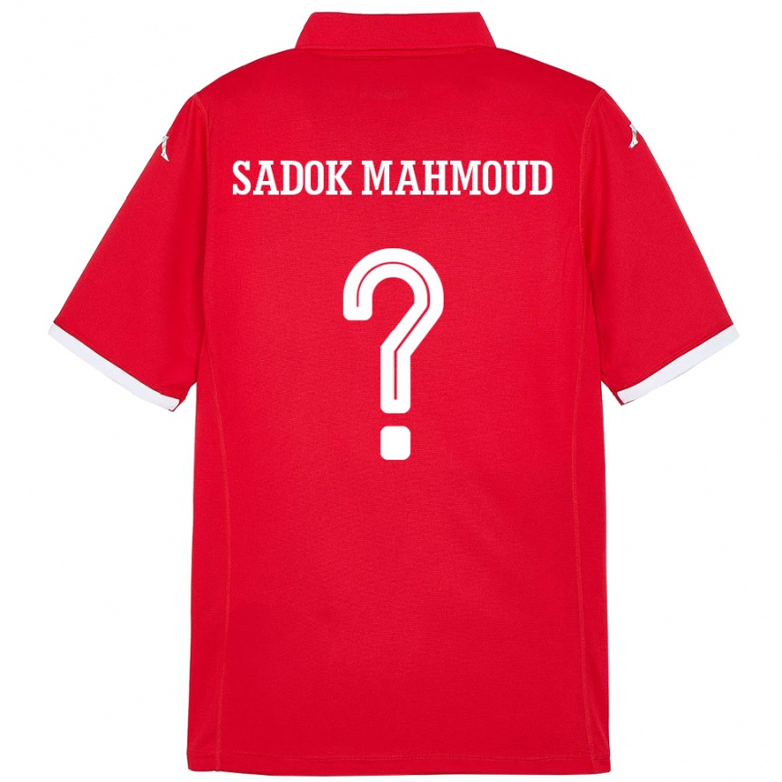 גברים כדורגל תוניסיה Mohamed Sadok Mahmoud #0 אָדוֹם ג'רזי ביתית 24-26