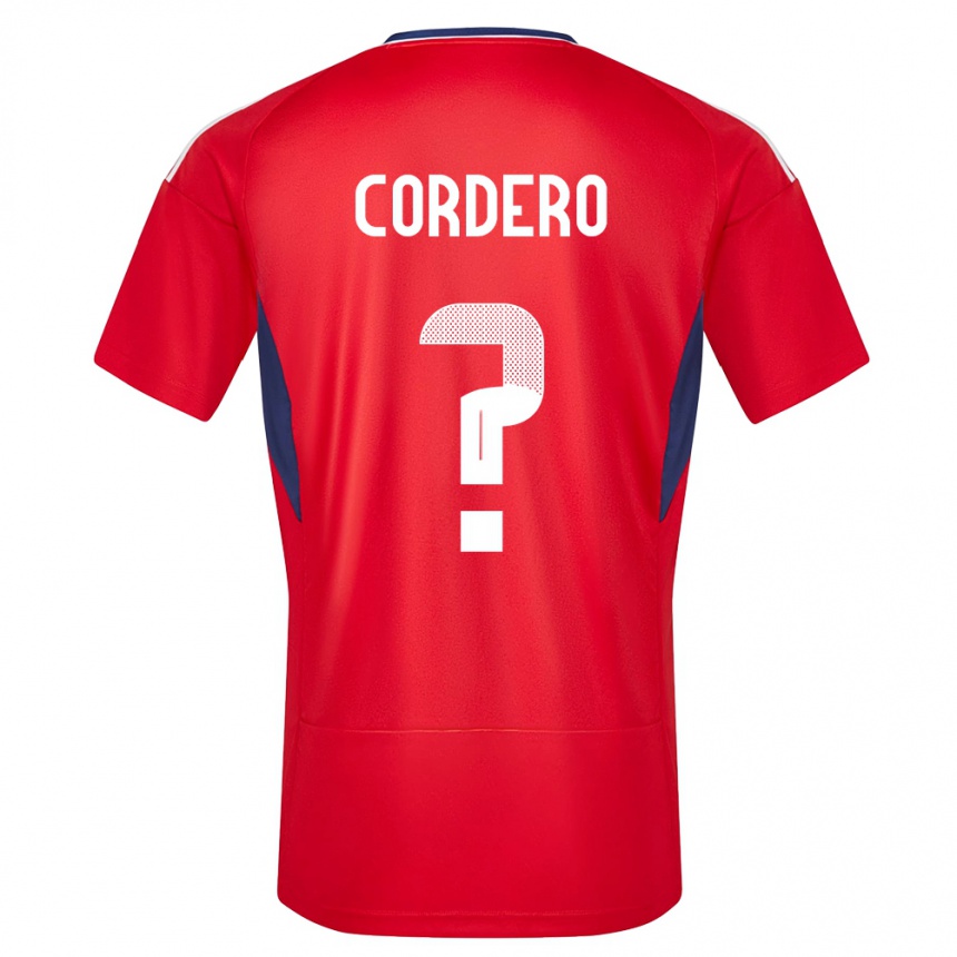 גברים כדורגל קוסטה ריקה Owen Cordero #0 אָדוֹם ג'רזי ביתית 24-26