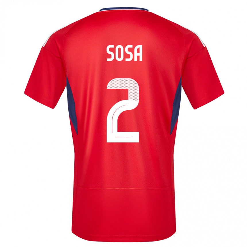 גברים כדורגל קוסטה ריקה Yerlan Sosa #2 אָדוֹם ג'רזי ביתית 24-26