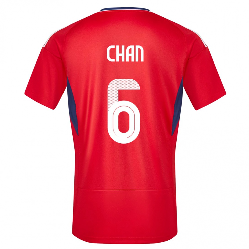 גברים כדורגל קוסטה ריקה Gabriel Chan #6 אָדוֹם ג'רזי ביתית 24-26