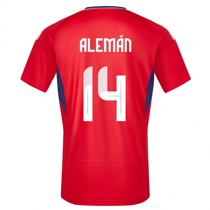 גברים כדורגל קוסטה ריקה Jeremy Alemán #14 אָדוֹם ג'רזי ביתית 24-26