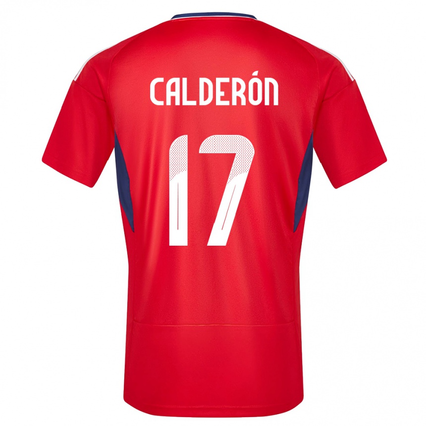 גברים כדורגל קוסטה ריקה Brayan Calderón #17 אָדוֹם ג'רזי ביתית 24-26