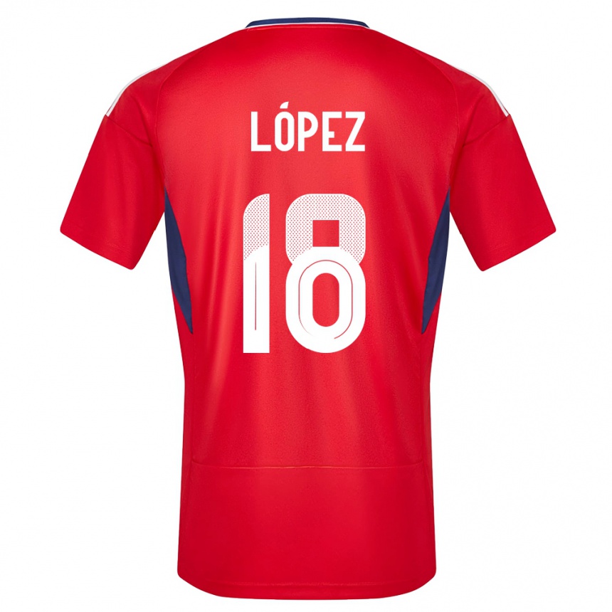 גברים כדורגל קוסטה ריקה Jafeth López #18 אָדוֹם ג'רזי ביתית 24-26