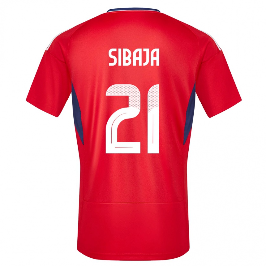 גברים כדורגל קוסטה ריקה Gabriel Sibaja #21 אָדוֹם ג'רזי ביתית 24-26