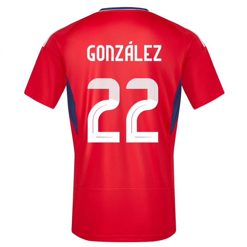 גברים כדורגל קוסטה ריקה Kenneth González #22 אָדוֹם ג'רזי ביתית 24-26