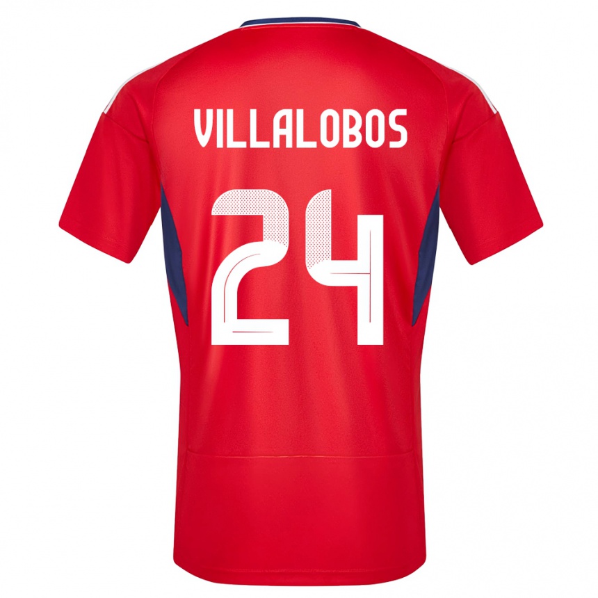 גברים כדורגל קוסטה ריקה Anthuan Villalobos #24 אָדוֹם ג'רזי ביתית 24-26