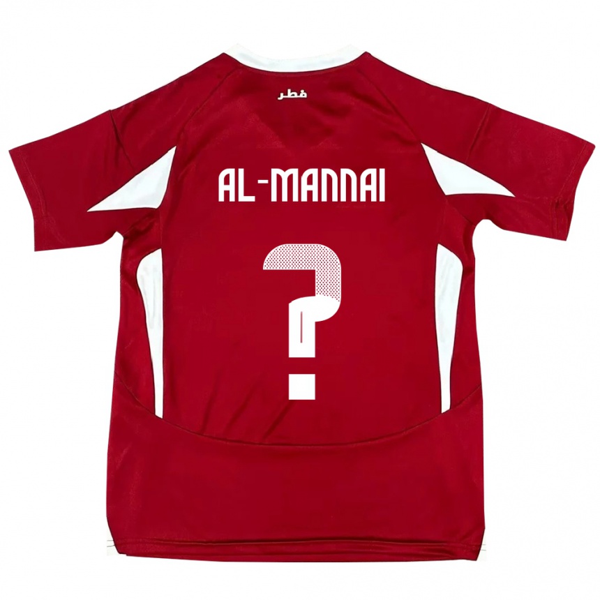 גברים כדורגל קטאר Mohamed Al-Mannai #0 אָדוֹם ג'רזי ביתית 24-26