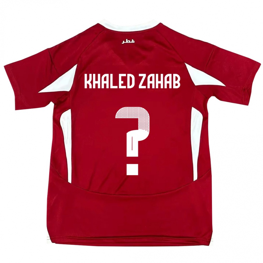 גברים כדורגל קטאר Abdelrahman Khaled Zahab #0 אָדוֹם ג'רזי ביתית 24-26