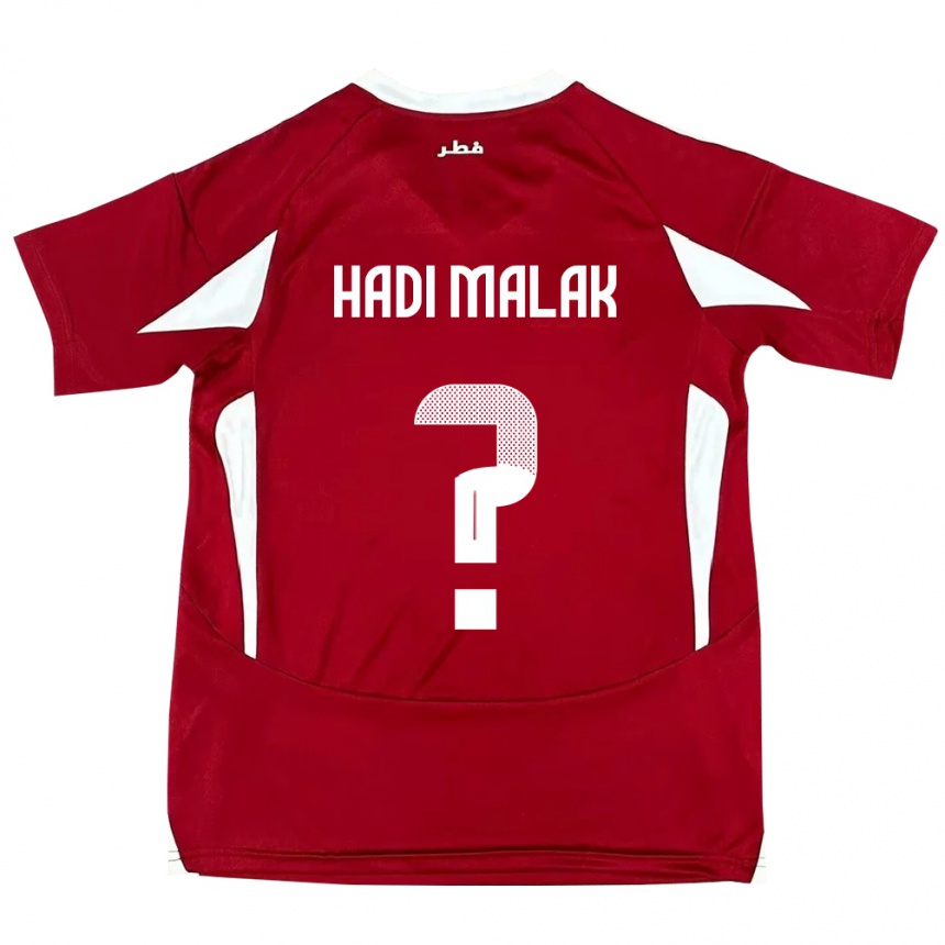 גברים כדורגל קטאר Karam Hadi Malak #0 אָדוֹם ג'רזי ביתית 24-26
