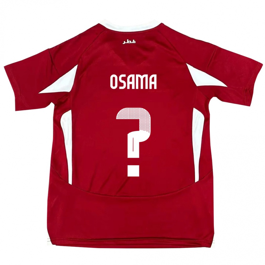 גברים כדורגל קטאר Ward Osama #0 אָדוֹם ג'רזי ביתית 24-26