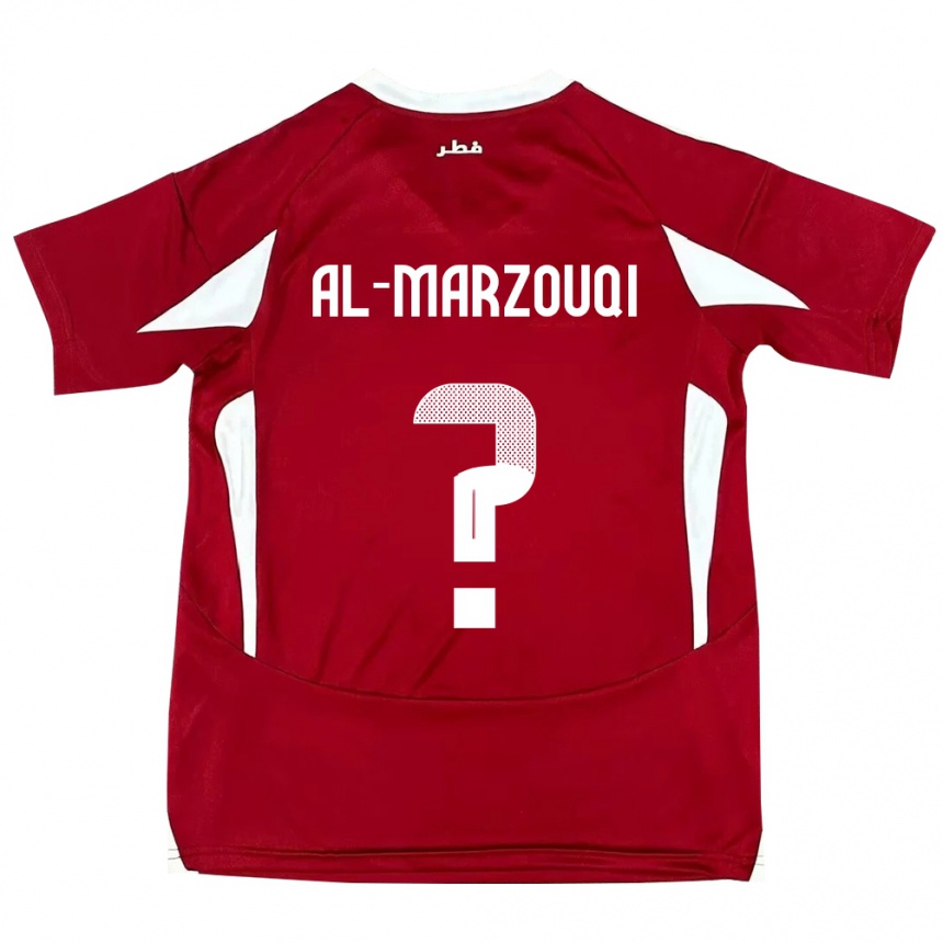 גברים כדורגל קטאר Omar Abdulaziz Al-Marzouqi #0 אָדוֹם ג'רזי ביתית 24-26