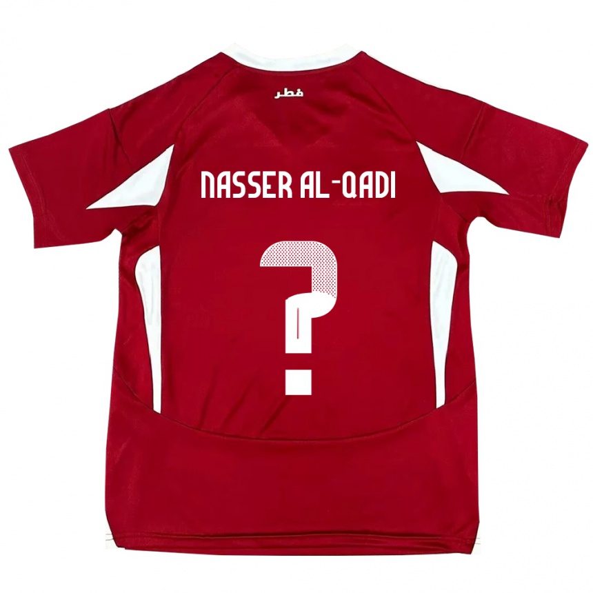 גברים כדורגל קטאר Tameem Nasser Al-Qadi #0 אָדוֹם ג'רזי ביתית 24-26